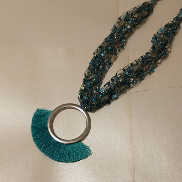 Ladder Ribbon Hand Croched Necklace! - Picture 1 of 9